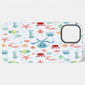 Whimsical onderwater zeedieren iPhone hoesje (Achterkant horizontaal)