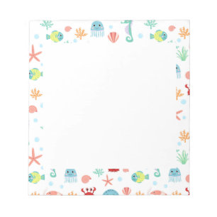 Whimsical Onderwater Zeedieren Notitieblok