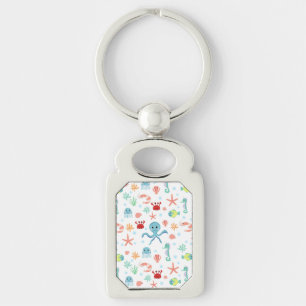 Whimsical Onderwater Zeedieren Sleutelhanger