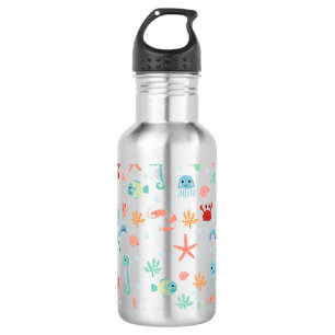 Whimsical onderwater zeedieren waterfles 
