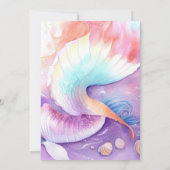 Whimsical Onderwater Zeemeermin Baby shower Kaart (Achterkant)