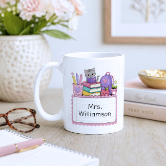 Whimsical Onderwijs Monogram Koffiemok