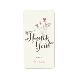 Whimsical One Baby Girl 1e verjaardag Dank je Etiket