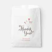 Whimsical One Girl 1e verjaardag Dank je Bedankzakje (Voorkant)