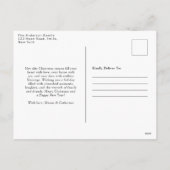 Whimsical One Photo Winter Christmas Feestdagenkaart (Achterkant)