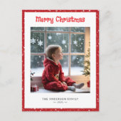 Whimsical One Photo Winter Christmas Feestdagenkaart (Voorkant)