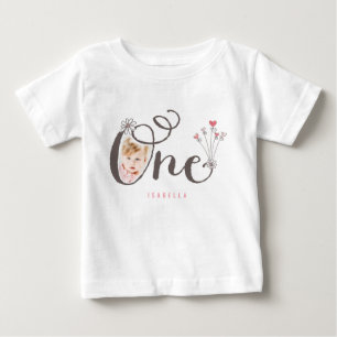 Whimsical One Roze Eerste Verjaardag Foto van Baby