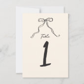 Whimsical Ongewone Handgeschreven Boog Tafelnummer (Voorkant)