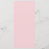 Whimsical Ongewone Kronkels Roze Bruiloft Menu (Achterkant)