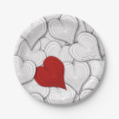 Whimsical Onion Hearts Illustratie Papieren Bordje (Voorkant)