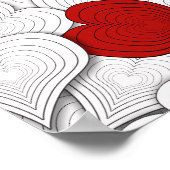 Whimsical Onion Hearts Illustratie Poster (Hoek)