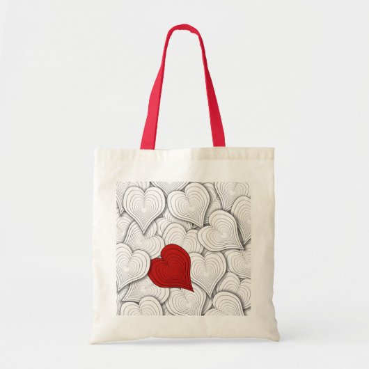 Whimsical Onion Hearts Illustratie Tote Bag (Voorkant)