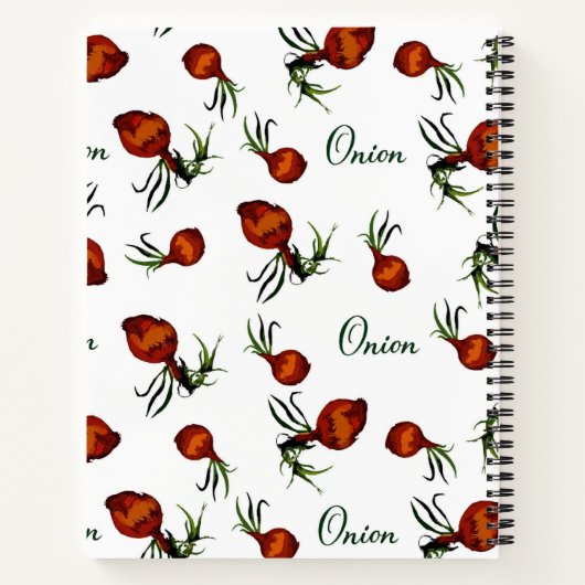 Whimsical Onion Pattern Notebook Notitieboek (Achterkant)