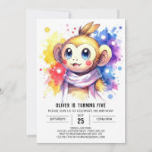 Whimsical Online Monkey Verjaardag Kaart (Voorkant)