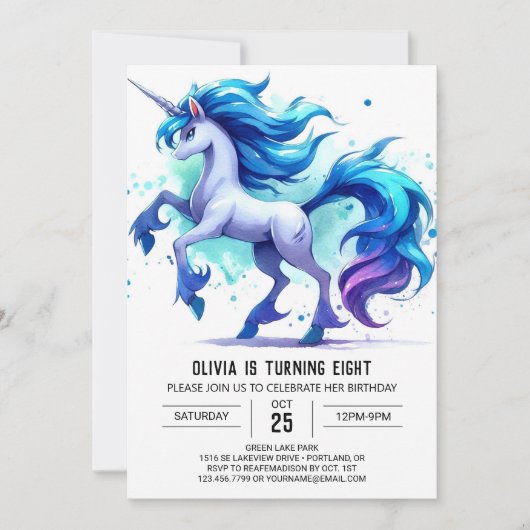Whimsical Online Paard Verjaardag Kaart (Voorkant)