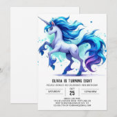 Whimsical Online Paard Verjaardag Kaart (Voorkant / Achterkant)