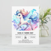 Whimsical Online Paard Verjaardag Kaart (Staand voorkant)