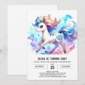Whimsical Online Paard Verjaardag Kaart (Voorkant / Achterkant)