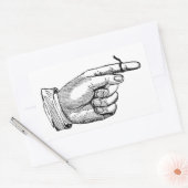 Whimsical Onthouden String op Finger Refrig Rechthoekige Sticker (Envelop)