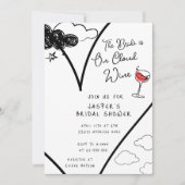 Whimsical op Cloud Wijn Handgetrokken Vrijgezellen Kaart (Voorkant)