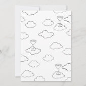 Whimsical op Cloud Wijn Handgetrokken Vrijgezellen Kaart (Achterkant)