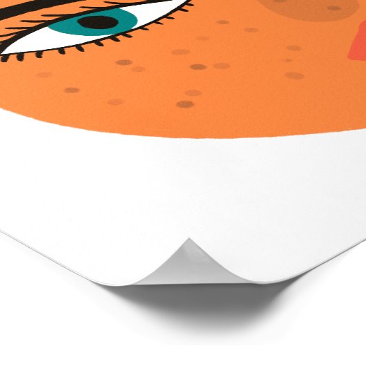 Whimsical Orange Art Poster (Hoek)