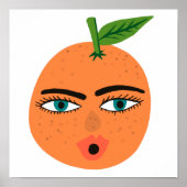 Whimsical Orange Art Poster (Voorkant)