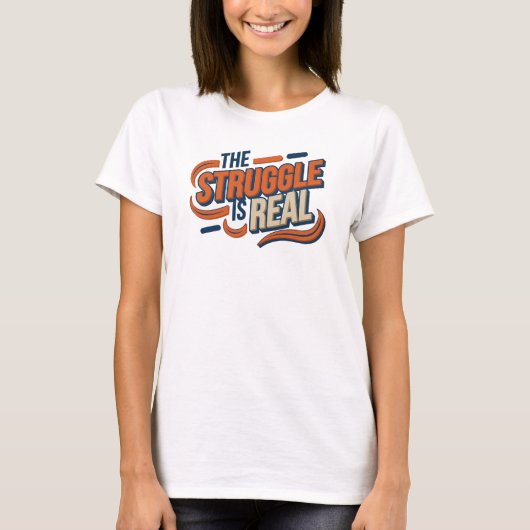 Whimsical Oranje DE STRIJD IS ECHT T-shirt (Voorkant)