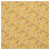 Whimsical Oranje Ecru Moths Stof (Swatch)