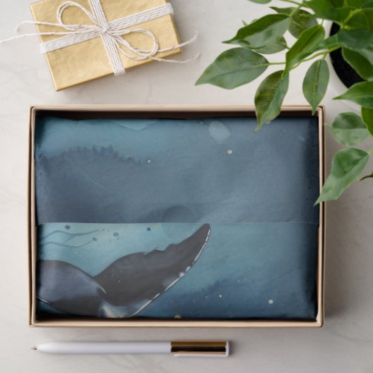 Whimsical Orca in the ocean Tissuepapier (Geschenk)