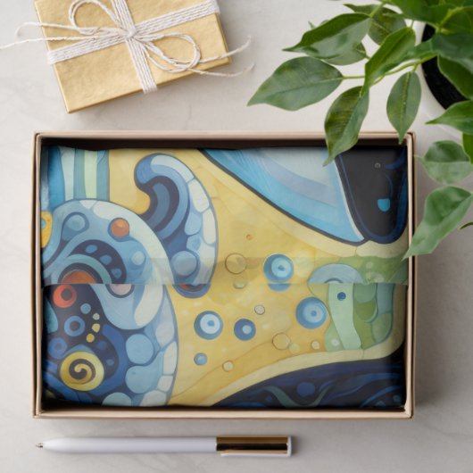 Whimsical Orca Whale Beach Coastal Decoupage  Tissuepapier (Geschenk)