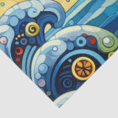 Whimsical Orca Whale Beach Coastal Decoupage  Tissuepapier (Detail)