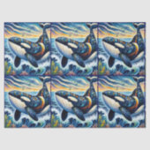Whimsical Orca Whale Beach Coastal Decoupage  Tissuepapier (Voorkant)