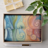 Whimsical Orca Whale Beach Kustontkoppeling Tissuepapier (Geschenk)