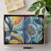 Whimsical Orca Whale Beach Kustontkoppeling Tissuepapier (Geschenk)