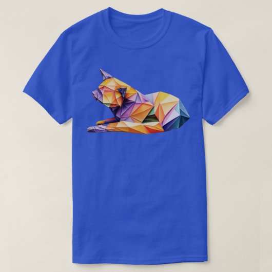 Whimsical Origami Cat1 T-shirt (Design voorkant)