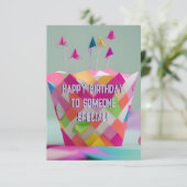 Whimsical Origami Handmade Cake Briefkaart (Staand voorkant)