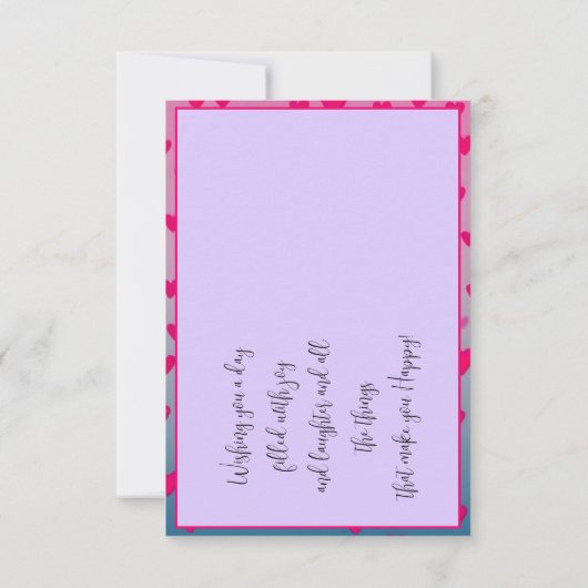 Whimsical Origami Handmade Cake Briefkaart (Achterkant)