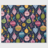 Whimsical Ornament Christmas Cadeaupapier (Vlak)