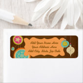 Whimsical Ornamenten Holiday Return Address Labels (Insitu)