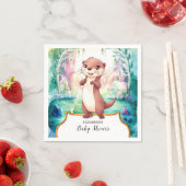 Whimsical Otter Baby shower Servet (Insitu)