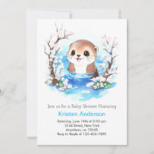 Whimsical Otter Paradise Boy Baby shower Kaart (Voorkant)