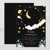 Whimsical Outer Space Kids Verjaardag Kaart (Voorkant / Achterkant)