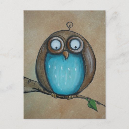 Whimsical Owl Art Briefkaart (Voorkant)