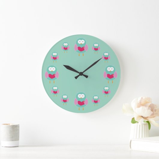 Whimsical Owl Art Clock Grote Klok (Huis)