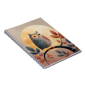 Whimsical Owl Autumn Moon Notitieboek (Rechterzijde)