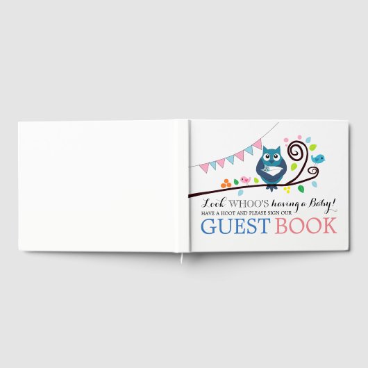 Whimsical Owl Baby shower Gastenboek (Volledig)