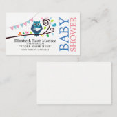 Whimsical Owl Baby shower Gift Registry Informatiekaartje (Voorkant / Achterkant)