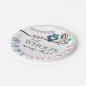 Whimsical Owl Baby shower Papieren Bordje (Gekanteld)