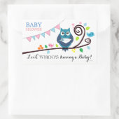 Whimsical Owl Baby shower Rechthoekige Sticker (Tas)